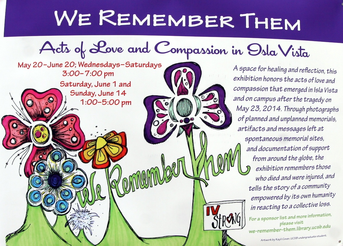 Memorial exhibition, "We Remember Them: Acts of Love and Compassion in Isla Vista" Street view | trusted. Google virtual tour in UCSB